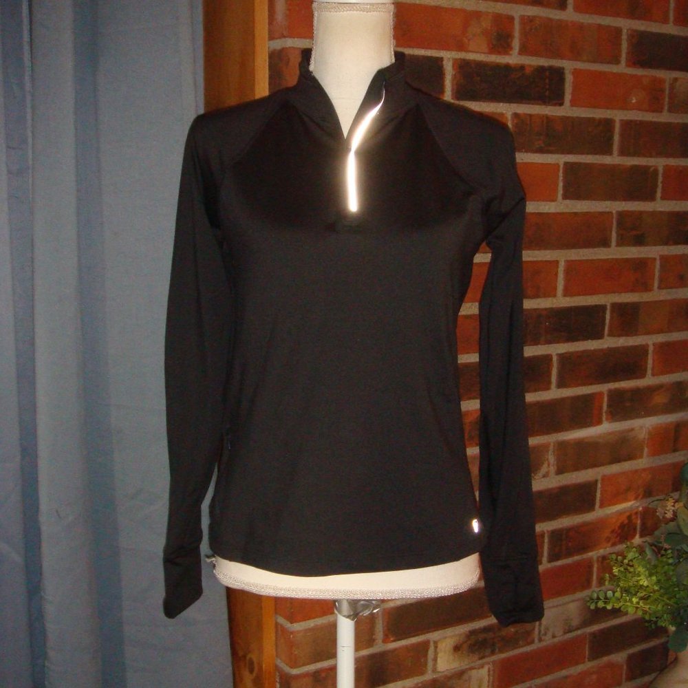 Eastern Mountain Sports Running Pull Over 1/4 Zip Thumbholes S